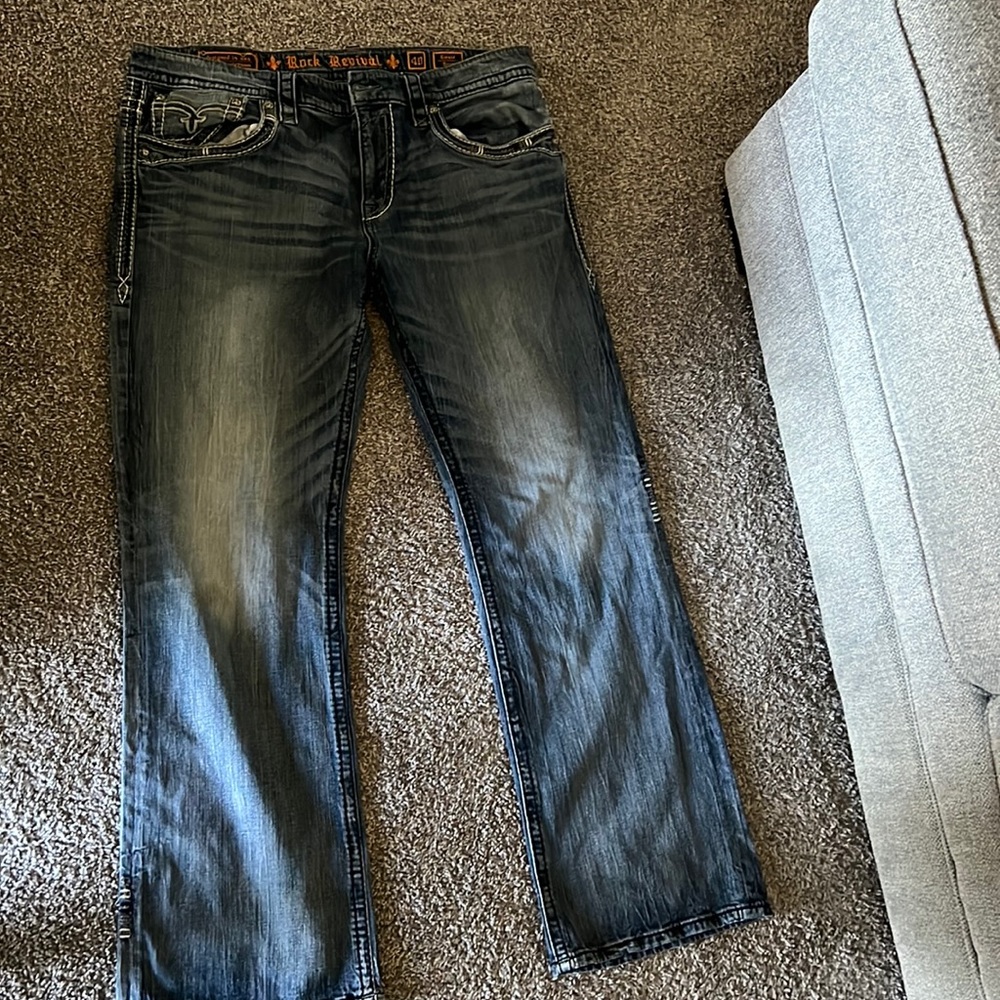 Mens Rock  Revival jeans